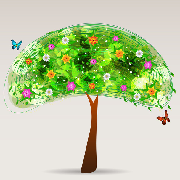 Diseño de árbol multicolor
 - Vector, imagen