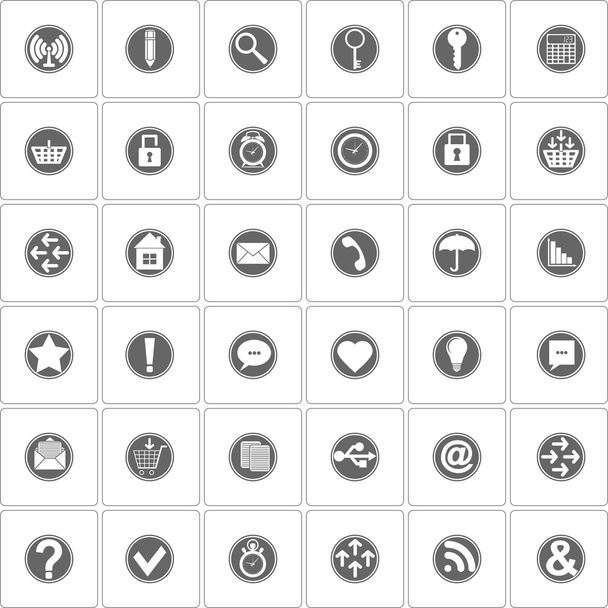 Set di icone di base. Illustrazione vettoriale
 - Vettoriali, immagini