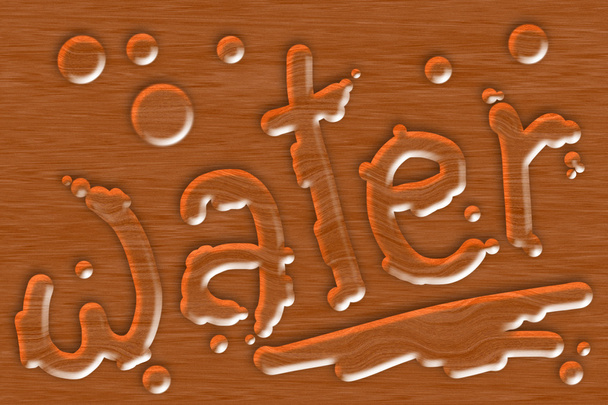 water write on wood - Photo, Image