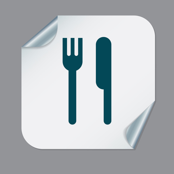 Fork and knife cutlery - Vector, afbeelding