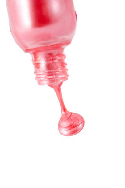 Bottle of the pink nail polish - Photo, image