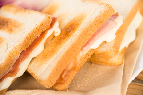 Ham and cheese toast - Photo, Image