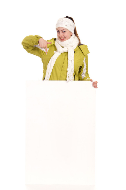 Adult girl with board - Фото, изображение