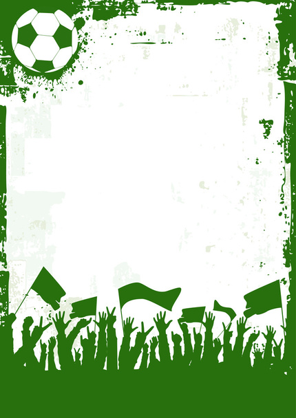 Grunge Soccer Background - Vector, Image