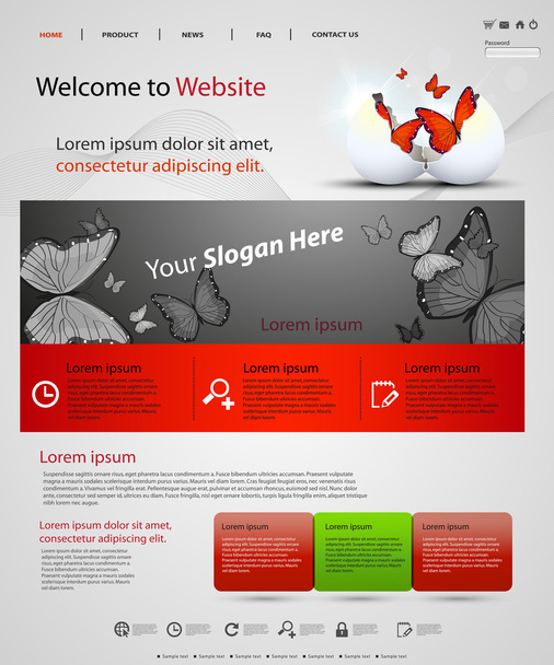 Web design vector template - Вектор,изображение