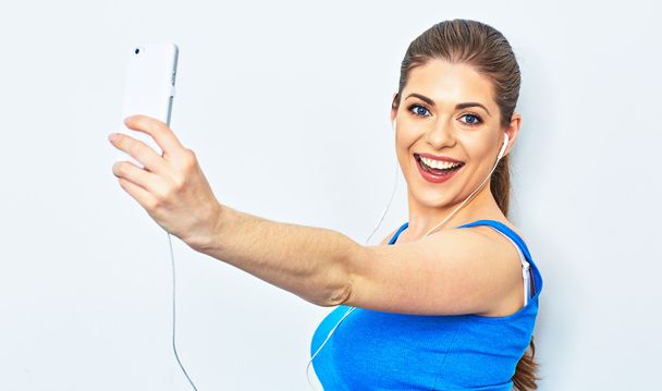 woman taking selfie - Foto, Imagem