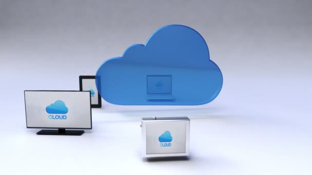 Cloud dienst met alomtegenwoordige mobiele apparaat concept (inclusief alpha) - Video