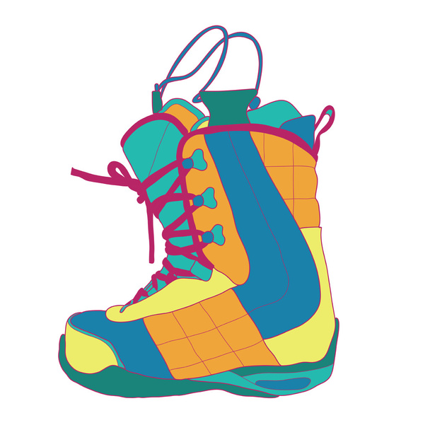 snowboard boot - Vector, Imagen
