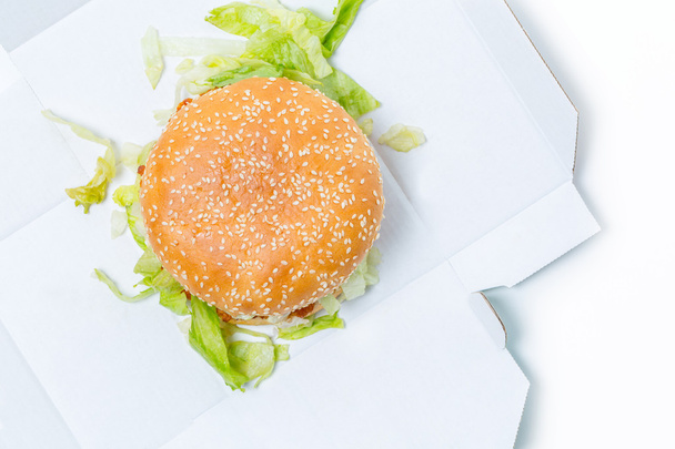 Chicken Burger in einer Box - Foto, Bild