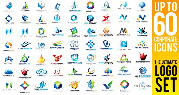 Набор корпоративных логотипов
 - Вектор,изображение