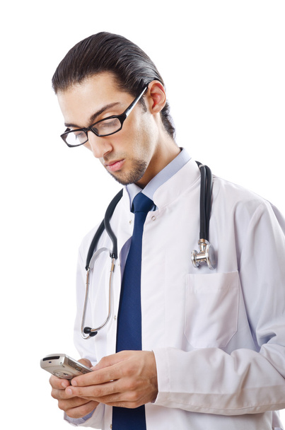 Male doctor with stethoscope isolated - Fotó, kép