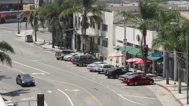 otthonok és a Hollywood Hills utca - Felvétel, videó