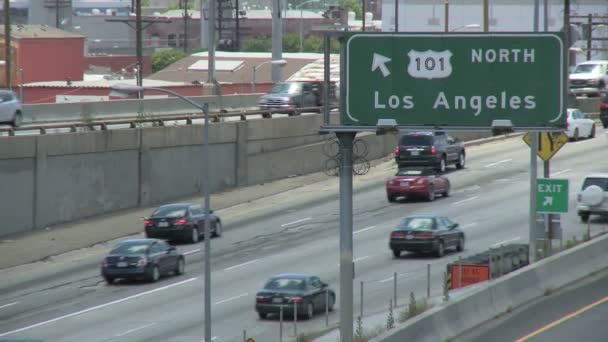 Verkehr auf der Autobahn in Los Angeles - Filmmaterial, Video