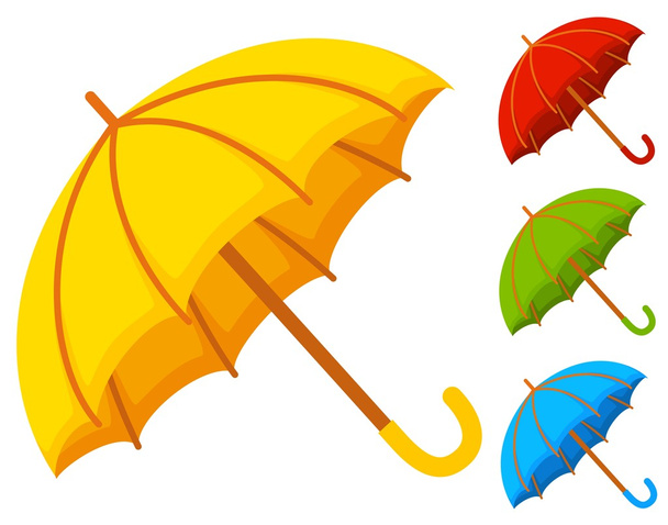 Vector set ofumbrellas for a design - Вектор,изображение