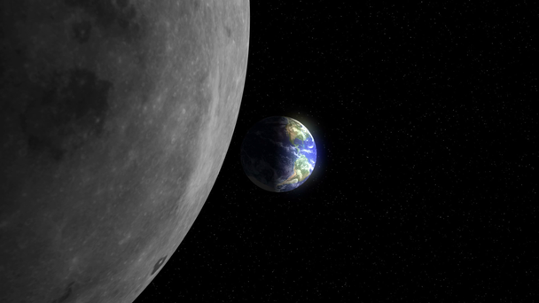 Ziemia na księżyc (25fps) - Materiał filmowy, wideo