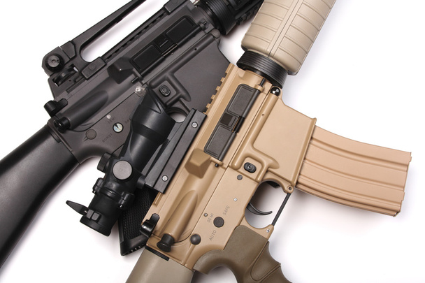 Dos rifles de asalto del ejército estadounidense
. - Foto, imagen