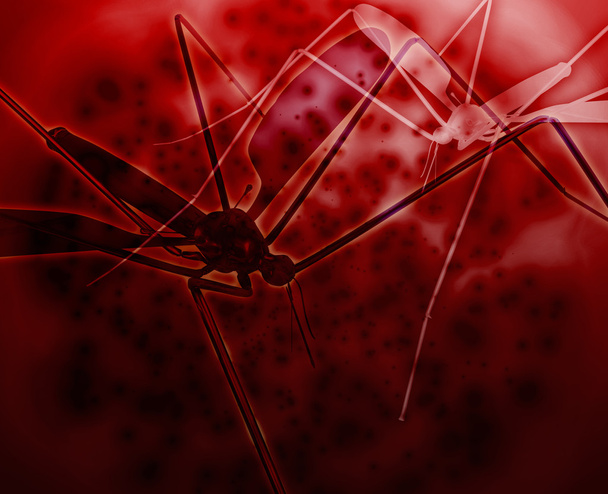 Malária Conceito abstrato ilustração digital
 - Foto, Imagem
