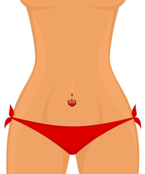 Sexy womanish thighs are in Bikini - Vector, Image