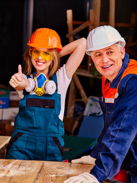 people in builder uniform. - Photo, Image