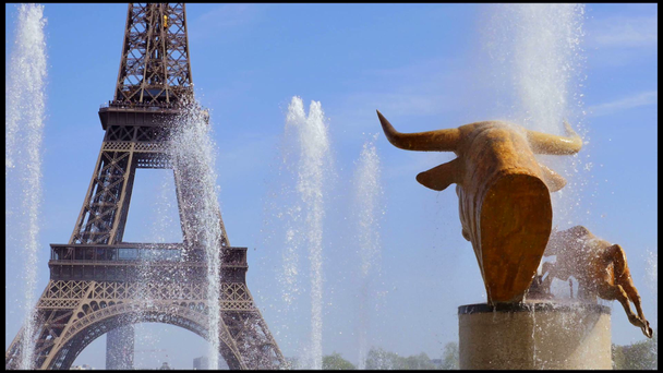 Эйфелева башня Париж Франция - Кадры, видео