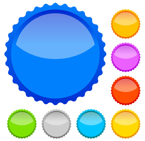 badges with blank space - Vector, Image