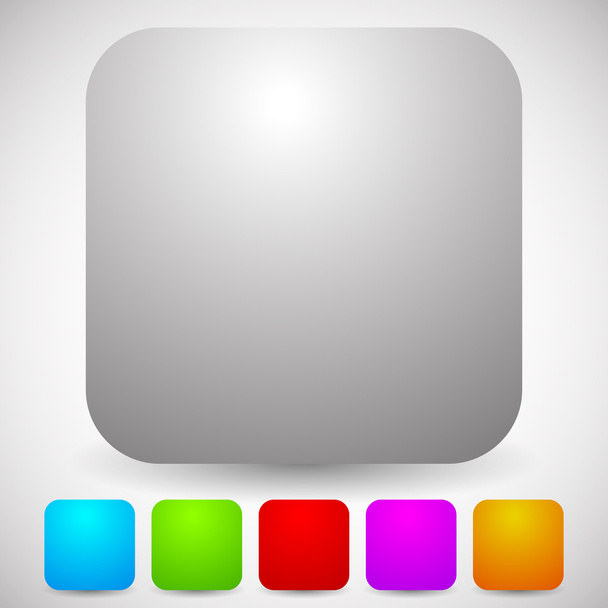 Blank rounded squares set - Vector, Image