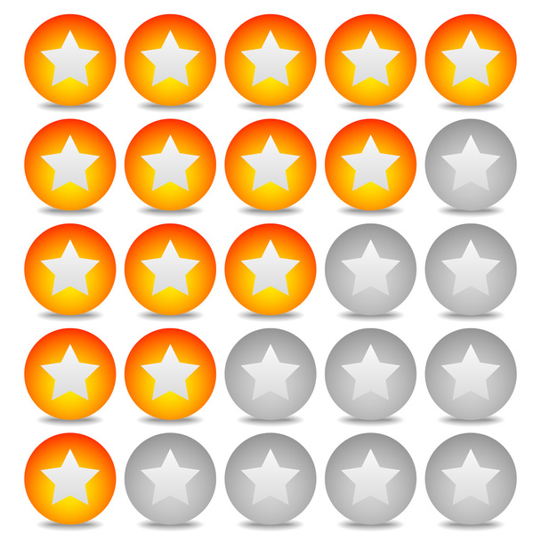 Иконки звездных рейтингов
 - Вектор,изображение