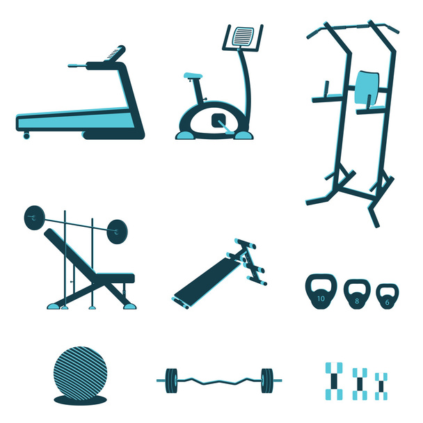 Fitness equipments - Vector, Image