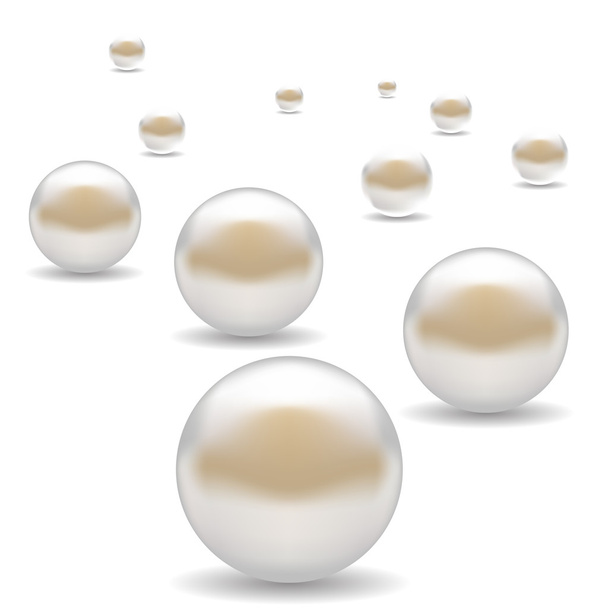 Set of Pearls - Vector, Image