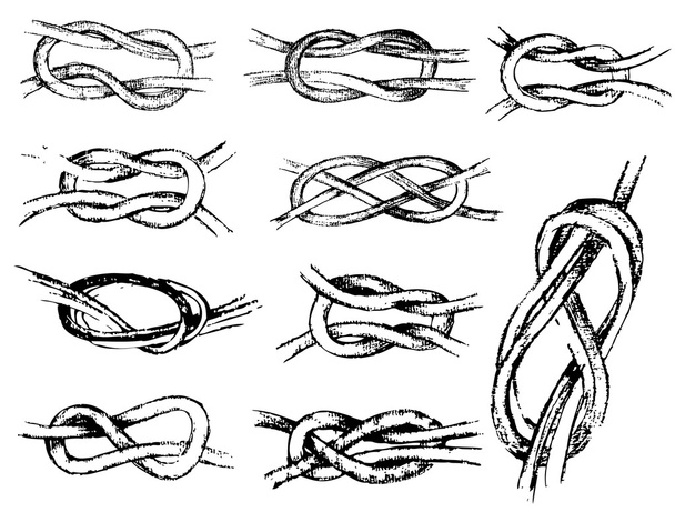 Illustration vectorielle différente des nœuds
 - Vecteur, image