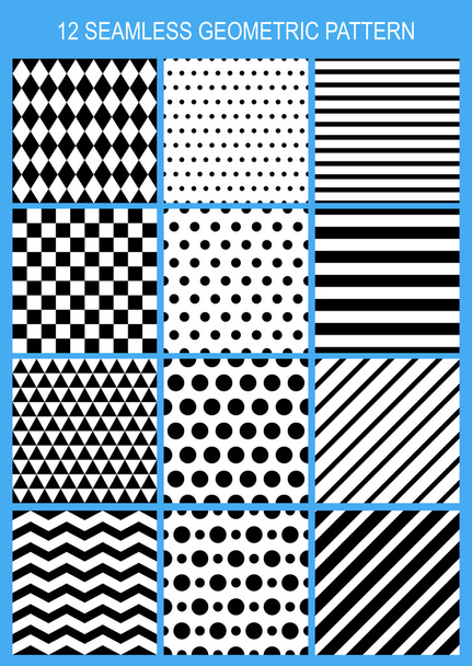 Zbiór wektor wzór geometryczny. Czarno-biały pasek - Wektor, obraz