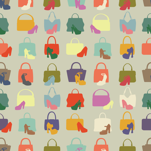 Seamless pattern with handbags,shoes. - 写真・画像