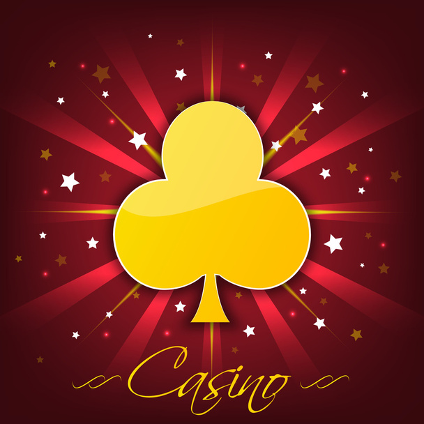 Casino vector background or poster with card symbol - Вектор,изображение