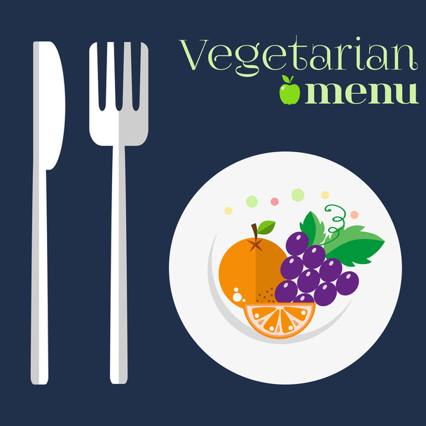 Menús vegetarianos de restaurantes
 - Vector, imagen