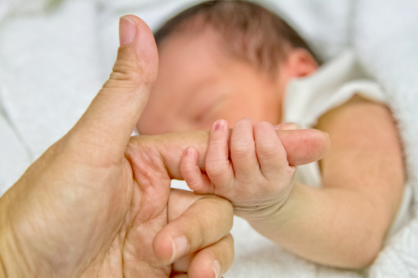 hands of mother and baby ,touch of love - Foto, Imagem