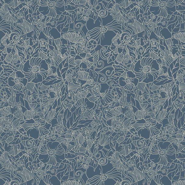 Abstract elegance seamless pattern with floral background. - Vector, imagen