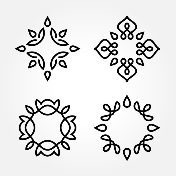 A egyszerű line art monogram logo tervezés - Vektor, kép