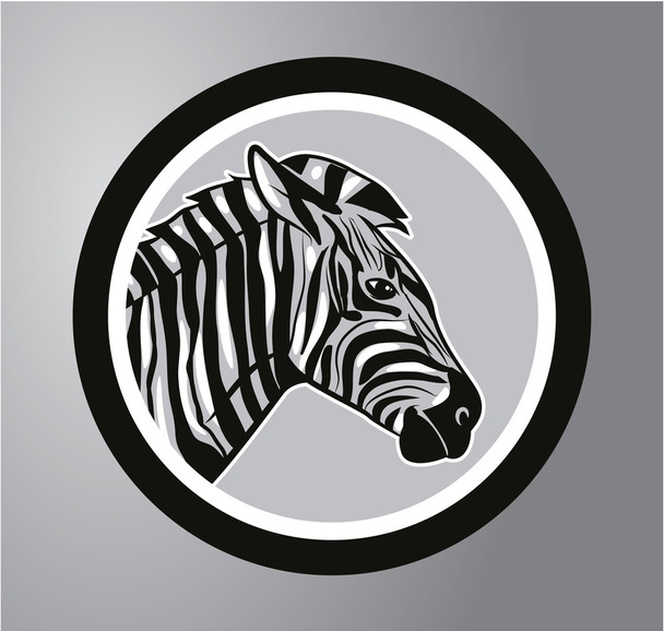 Zebras Circle sticker - Vector, Image