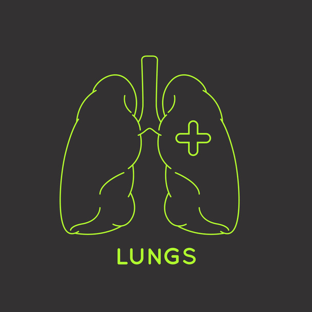 lungs medical logo vector - Vektor, kép