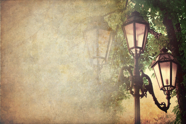 Улица фонарь, винтажные фон - Фото, изображение