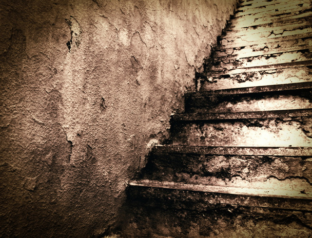 Grunge Treppen, Underground Grunge Hintergrund - Foto, Bild