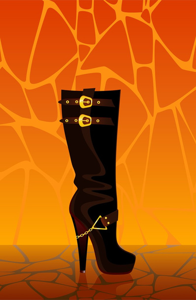 Женская сексуальная обувь против дизайна
 - Вектор,изображение