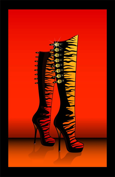 Gyönyörű női szexi cipők ellen design - Vektor, kép