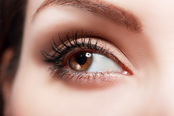 womanish eye with glamorous makeup - Fotó, kép