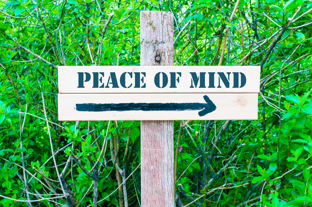 PEACE OF MIND Directional sign - Photo, Image