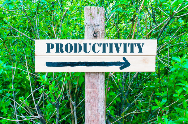 Produktivitätsrichtungszeichen - Foto, Bild