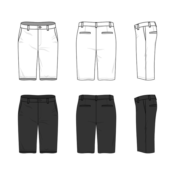 Simple outline drawing of a men's blank shorts - Photo, Image