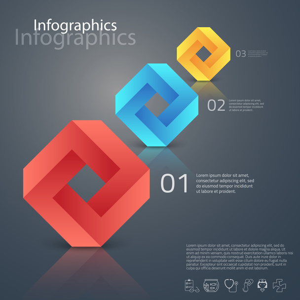 abstract info-graphics with elements - Vetor, Imagem