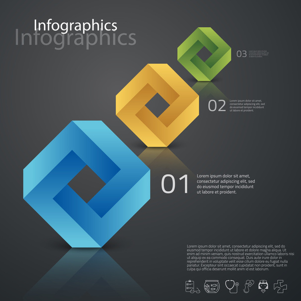abstract info-graphics with elements - Vektör, Görsel