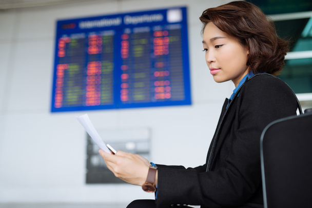 business lady at airport - Photo, Image